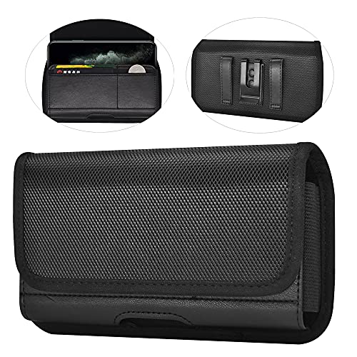 Nylon Handy Gürteltasche Gürtel Holster Handy Tasche Gürtelclip Hülle Karten-Halter für iPhone 15/15 Pro 14 13 12 11 Pro / 11 XR XS, Samsung Galaxy S23 S22 S21 S20 Xcover 5 A20e A41 J5 Pixel 7a 6a von Tangostu