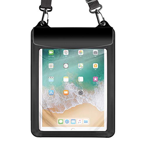 Universal Tablet wasserdichte Tasche Dry Bag für iPad 10.2/9.7, Pro 11/10.5, Air, Samsung Galaxy Tab, Surface Go, Lenovo Dragon Touch Fusion5, Asus Vankyo MatrixPad Simbans LG Schwarz schwarz Large von Tangostu