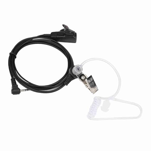 1 Pin 2,5 mm Acoustic Tube Kopfhörer für Walkie Talkie eingebautes Line Mic Mikrofon, Acoustic Coil Tube Hörmuschel Audio Kit für Motorola Cobra Talkabout von Tangxi