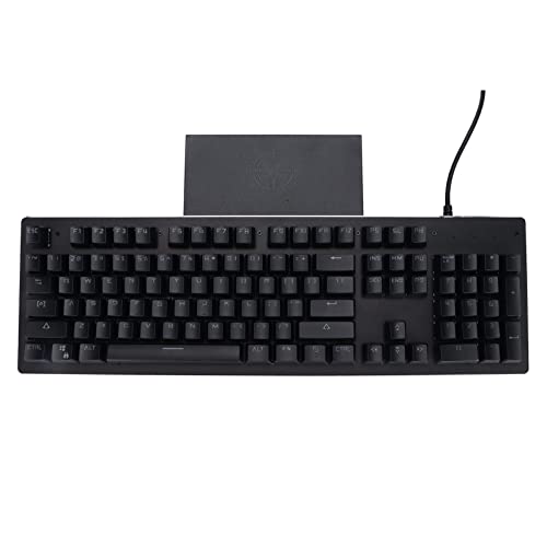 104 Tasten Computer Mechanische Tastatur RGB-Hintergrundbeleuchtung PC-Gaming-Tastatur Universelle Kabelgebundene USB-Tastatur für PC, Laptop, Desktop - Handy Kabellose Ladefunktion (Schwarz LR063682) von Tangxi