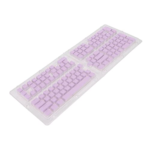 129 Tasten PBT-Pudding-Tastenkappen, Zweifarbige Spritzguss-DIY-Tastatur-Tastenkappen, Double-Shot-PBT-Tastenkappen-Set OEM-Höhe für Mechanische Tastaturen (Lila) von Tangxi