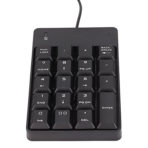 19 Tasten Wired Numeric Keypad, USB Number Pad Numeric Keyboard, Desktop External Number Keyboard for Notebook Computer PC, Plug and Play von Tangxi