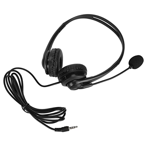 3,5 Mm/USB-Headset mit Mikrofon, Omnidirektionales Freisprech-Stereo-Kopfhörer-Mikrofon, Geräuschunterdrückendes Laptop-PC-Headset-Mikrofon für Callcenter, Helpdesks, Telemarketing (3,5-mm-Typ) von Tangxi
