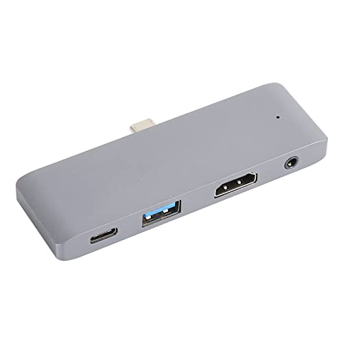 4-in-1-USB-C-Hub-Multiport-Adapter, USB C auf USB C/USB 3.0 / HDTV/AUX 3,5-mm-Dockingstation, PD2.0-Ladegerät/4K bei 30 Hz, HDMI-Konverter, USB-C-Splitter für OS X Tablet Pro 4-in-1-USB-C-Hub-Multiport-Adapter, USB C auf USB C/USB 3.0 / HDTV/AUX 3,5-mm-Dockingstation, PD2.0-Ladegerät/4K bei 30 Hz, HDMI-Konverter, USB-C-Splitter für OS X Tablet Pro von Tangxi