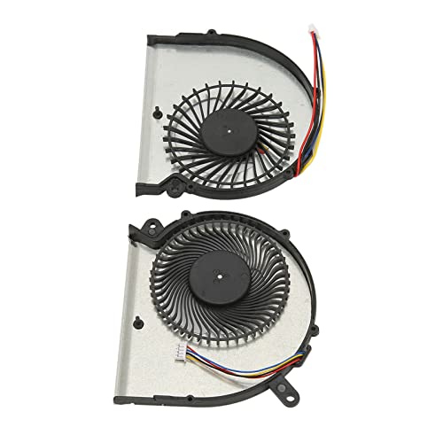 4-poliger Ersatz-CPU-Lüfter, CPU-GPU-Laptop-Kühler aus Aluminiumlegierung, Interner Lüfter für Computerzubehör für GIGABYTE für AERO 15 für 15X für AERO 14 für RP64W für RP65W (CPU- und GPU-Lüfter) von Tangxi