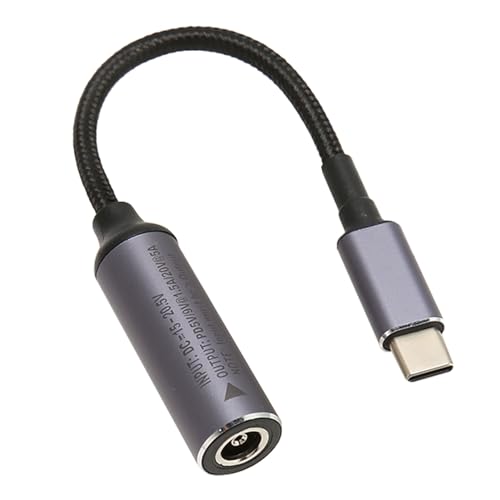 DC-auf-Typ-C-Kabel, 6,5 Mm X 1,4 Mm, 100 W, Weiblicher Eingang auf Männlichen Ausgang, Nylon-Typ-C-auf-DC6514-Kabel, Leicht und Tragbar, Aluminiumlegierung, für Tablet, Telefon, PC von Tangxi