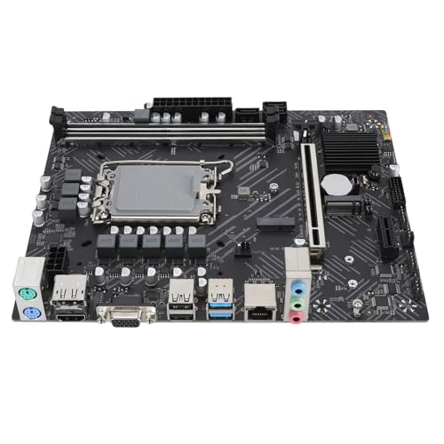 Desktop-PC-Motherboard, LGA1700 220 X 180 Mm NVME M.2 Gaming-Motherboard mit DDR4 2133 MHz Speicher für Core 12 13 Generation CPU (H610-Motherboard + 8 GB x 2 Speicherkit) von Tangxi
