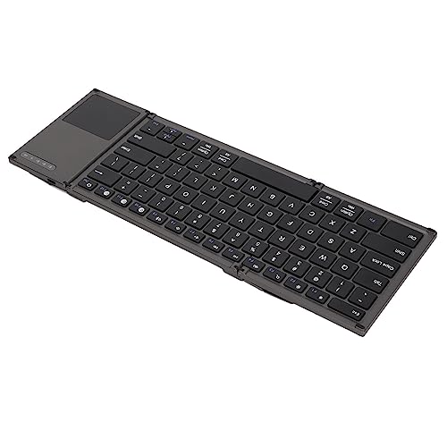 Faltbare Tastatur Tragbare Kabellose Tastatur mit Touchpad, Full Size Ultra Slim Folding Keyboard Wireless Keyboard 78 Keys Ultra Thin Folding Design Keyboard with Touchpad for Android for OS X for W von Tangxi