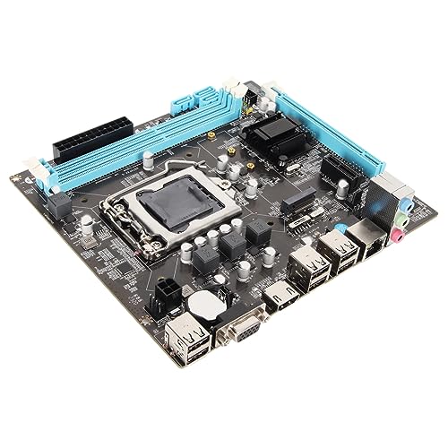 H61 LGA 1155 Gaming Motherboard, Micro ATX Computer Motherboard für LGA1155 Socket I3 I5 I7, Double DDR3, M.2 NVMe Ngff 100mbit / S LAN Sata2.0 USB2.0 Desktop Motherboar H61 LGA 1155 Gaming Motherboard, Micro ATX Computer Motherboard für LGA1155 Socket I3 I5 I7, Double DDR3, M.2 NVMe Ngff 100mbit / S LAN Sata2.0 USB2.0 Desktop Motherboar von Tangxi