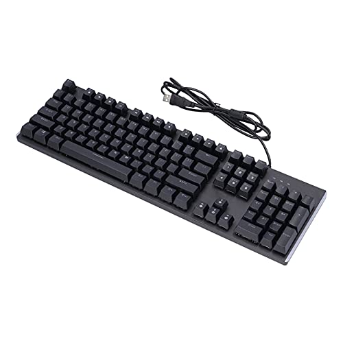 Kabelgebundene Tastatur, 104-Tasten-Tastatur mit 12 Multimediatasten RGB-LED-Tastatur von Tangxi
