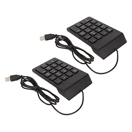 Kabelgebundener USB-Nummernblock mit 18 Tasten,USB Plug-and-Play, Ergonomischer Laptop-Nummernblock mit 4,2-Fuß-Kabel, Finanzbuchhaltungstastatur für PC-Laptop-Desktop (2 von Tangxi