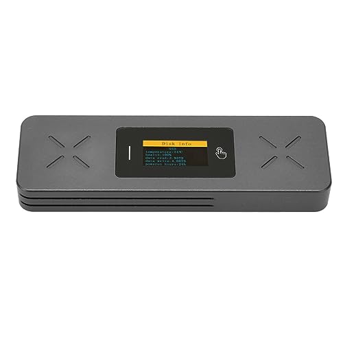 M.2 Nvme SSD-Gehäuse, Tragbares Externes Nvme SSD-Gehäuse aus Aluminiumlegierung, USB3.2 GEN2 Nvme 2280 Dual Protocol Externes Festplattengehäuse mit Smart Display für OS X von Tangxi