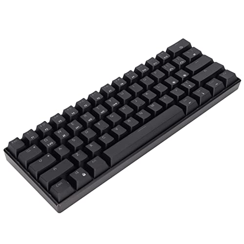 Mechanische Kabellose Gaming-Tastatur 61 Tasten Ergonomische Gamer-Standardtastatur RGB-Computertastatur mit Hintergrundbeleuchtung für Wins, für Android, für IOS (Linearer Aktionsschalter) von Tangxi