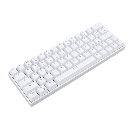 Mechanische Tastatur, 64 Tasten, Kabellos, 2,4 G BT, Mechanische Gaming-Tastatur, Typ C, Kabelgebundene Verbindung, Ergonomische USB-Tastaturen für PC-Gamer-Computer-Desktop (Linearer Aktionsschalter) von Tangxi