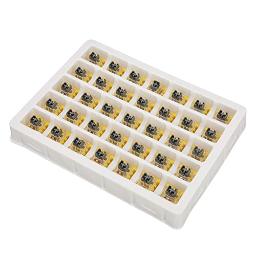 Mechanischer Tastaturschalter, 35 teiliges Lineares Mechanisches Tastaturschalter Set, Plattenmontierter Mute DIY Tastaturschalter mit LED Steckplatz für Gaming Tastatur (HUMMELSCHALTER) von Tangxi
