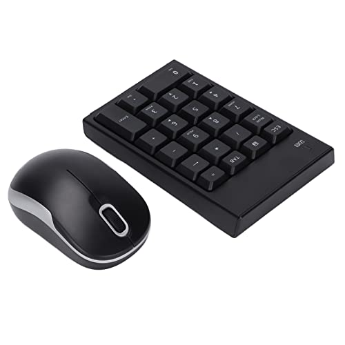 Numerische Tastatur und Maus Combo, 2,4 G Drahtlose Nummernblock-Tastatur-Maus, Tragbare Ultraflache USB 22-Tasten-Numerik-Tastatur und -Maus für Laptop, PC, Desktop, Notebook von Tangxi