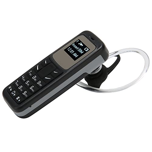 Ohrhaken-Handy, 2G GSM BT3.0-Headset-Wähltelefon, Einzelnes SIM-0,66-Zoll-Kleinkopfhörer-Handy für das Fahren von Sportgeschäften (Schwarz) von Tangxi