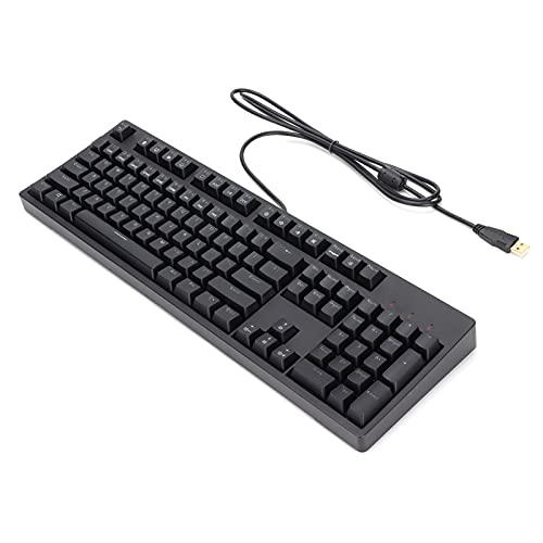 PC-USB-Gaming-Tastatur, 104 Tasten RGB-Tastatur für Desktop-Laptop Kabelgebundenes Gaming Ergonomie Mechanische Tastatur Keine Verzögerung für RTS/FPS/MOBA von Tangxi