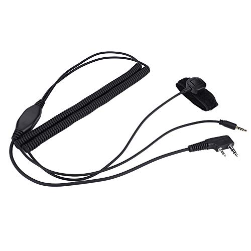 PTT Walkie Talkie Bluetooth Helm Headset Verbindungskabel, K Head Funksprechgerät Ohrhörer Kopfhörer Verbindungskabel Geeignet für Baofeng, für Kenwood, für UV-5R, für Vimoto V3 V6 V8 von Tangxi