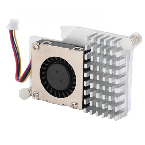 Pi 5-Lüfterkühler für RasPi Pi 5 2 GB, 4 GB, 8 GB, Aktiver Pi 5-Kühler, Kühlkörper für RasPi Pi 5, Einstellbare Geschwindigkeit 1,09 CFM, 4-poliges Rpi 5-Gehäuse, Metallkühlkörper von Tangxi