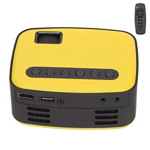 Projektor, Tragbarer 1920 X 1080P Micro USB Smartphone Projektor, Outdoor/Heimkino Filmprojektor für Kindergeschenk, 2 W Lautsprecher (EU-Stecker) von Tangxi