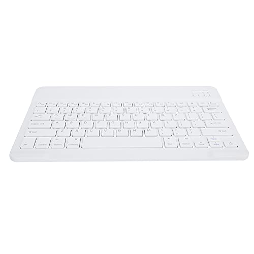 Schwarz/Weiß Computertastatur, 12,9 Zoll Kabellose Bluetooth-Tastatur, Universal Ultra-Slim Bluetooth-Tastatur für Smartphones, Tablets, Laptops, Deskstop (Weiss) von Tangxi