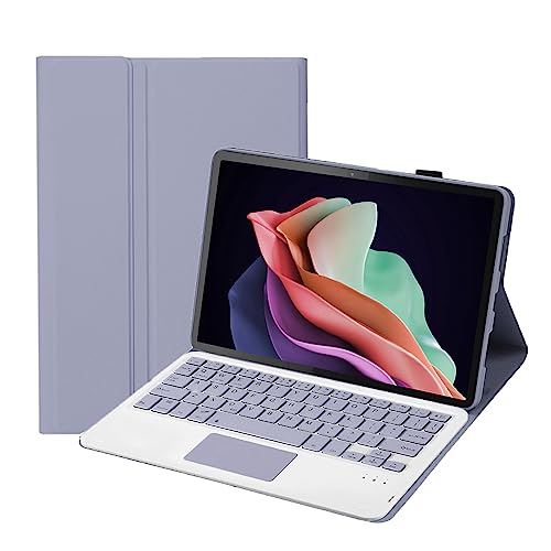 Tablet Tastatur BT Magnethülle für Lenovo, Vollständiger Schutz, Abnehmbare Tablet Tastaturabdeckung, mit Stifthalter und Trackpad,für Tab P11 2. Generation Pad Plus 2023 11,5 Zoll (Lila) von Tangxi