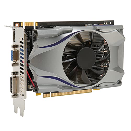 Tangxi 1 GB 128 Bit GDDR5 Gaming Grafikkarte, PCI Express 2.0 3200 MHz Uhr Desktop Computerspiele Grafikkarte für GF106 Core, für Directx 11, HD Multimedia Schnittstelle, VGA, DVI von Tangxi