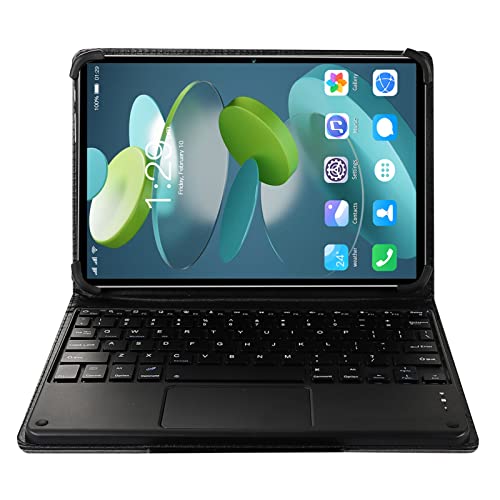 Tangxi 10,1-Zoll-Tablet, 8 GB RAM, 256 GB ROM, FHD-Tablet mit Dual-Kamera, Octa-Core-CPU, 5G WiFi, 4G LTE-Tablet mit BT-Tastatur für Büro, Business, Gaming, 100–240 V (EU-Stecker) von Tangxi