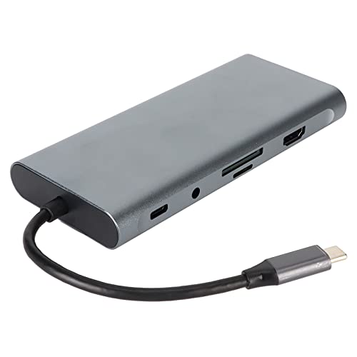 Tangxi 11 in 1 USB C Hub, 5 Gbit/s USB 3.0 4K 30 Hz HD VGA USB C Dockingstation, Multi Port PD Lade USB Extender Adapter, für PC Laptop Telefone von Tangxi