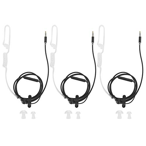 Tangxi 3 Sets Rauschunterdrückungs-Kopfhörer, Anti-Strahlungs-Kopfhörer mit Mikrofon, 100 cm 39,4 Zoll Länge, Kragenclip, 3,5-mm-Schnittstelle, Röhren-Headset, für Mobiltelefone Tangxi 3 Sets Rauschunterdrückungs-Kopfhörer, Anti-Strahlungs-Kopfhörer mit Mikrofon, 100 cm 39,4 Zoll Länge, Kragenclip, 3,5-mm-Schnittstelle, Röhren-Headset, für Mobiltelefone von Tangxi