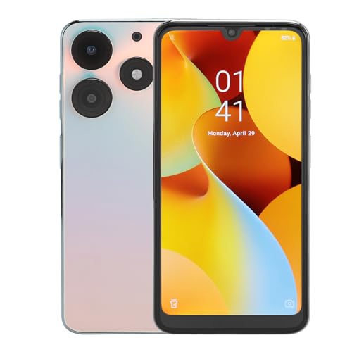 Tangxi 3G Entsperrtes Smartphone, 6,3 Zoll HD Ultradünnes Mobiltelefon für Android 14.0, 4 GB RAM 64 GB ROM, Intelligentes AI 7000 MAh Batteriemanagement, WLAN, BT, GPS (White) von Tangxi
