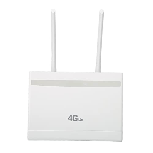Tangxi 4G CPE Router, mit SIM Kartensteckplatz und 4 Antennen, 300 Mbit/S WLAN 4G LTE Router mit WAN LAN für Computer, Monitore, Schalter, Fernseher (EU-Stecker) von Tangxi