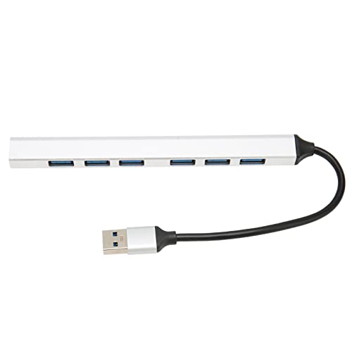 Tangxi 7 in 1 USB3.0 Hub, USB3.0 auf 7 USB3.0, Plug and Play USB Dockingstation, USB Hub Adapter aus Aluminiumlegierung für Windows 10/8/8.1/7/ Vista/XP, für OS X von Tangxi