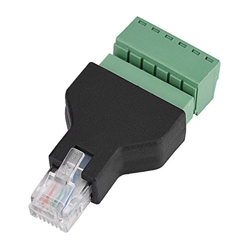 Tangxi Adapterstecker, RJ12 6P6C Stecker auf 6-poligen, kabelgebundenen Schraubklemmenstecker Ethernet-Schraubklemmenblock-Konverter Adapterkabel für Modem von Tangxi