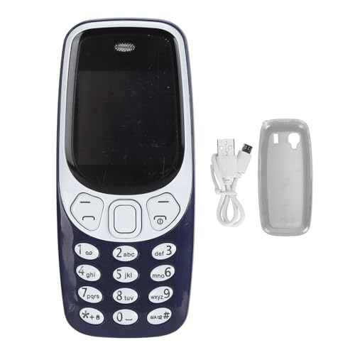 Tangxi Das Kleinste Entsperrte Mobiltelefon der Welt, GSM 3 in 1 MINIHandy mit 3 SIM Karten, Freisprech Bluetooth Musikplayer, Sprachwechsler (Blau Weiss) von Tangxi