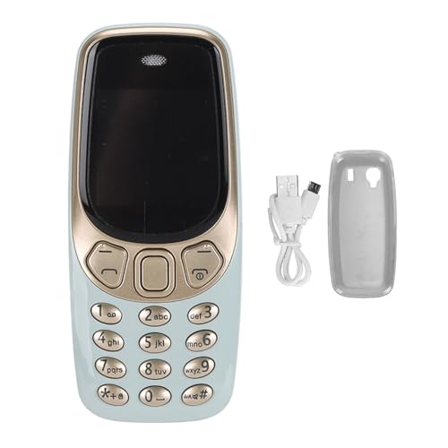 Tangxi Das Kleinste Entsperrte Mobiltelefon der Welt, GSM 3 in 1 MINIHandy mit 3 SIM Karten, Freisprech Bluetooth Musikplayer, Sprachwechsler (Grün Gold) von Tangxi