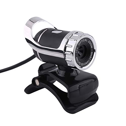 Tangxi Desktop USB Webcam, USB 2.0 12M Pixel HD-Computerkamera Zum Aufstecken mit um 360 ° Drehbarem Ständer + Integriertem Mikrofon Zur Geräuschunterdrückung für PC/Laptop (Silber) von Tangxi
