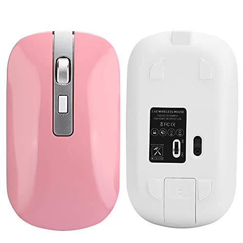 Tangxi Drahtlose 2,4-G-Maus, Hochauflösende Drahtlose USB-Lademaus mit 1600 DPI und Ergonomischem Design für Privat- und Bürounternehmen (Rosa) von Tangxi