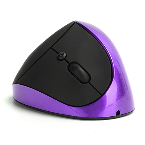 Tangxi Ergonomische Maus, 2.4G Wireless Optical Vertical Mouse, 3. Generation, Rechte Vertikale USB-Maus mit Einstellbarer DPI 800/1200/1600, für Laptop/Desktop (Lila) von Tangxi