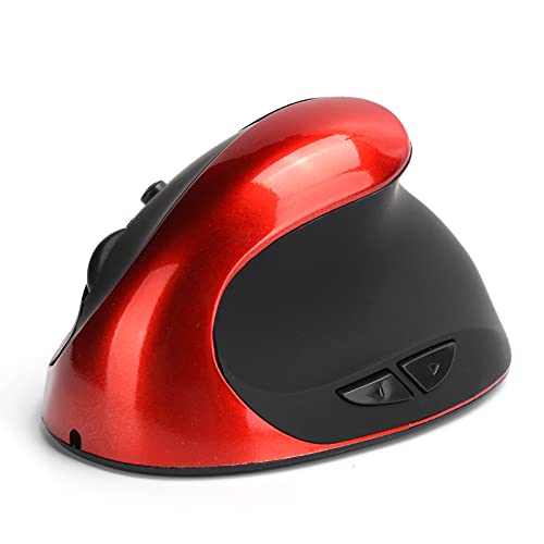 Tangxi Ergonomische Maus, 2.4G Wireless Optical Vertical Mouse, 3. Generation, Rechte Vertikale USB-Maus mit Einstellbarer DPI 800/1200/1600, für Laptop/Desktop (Rot) von Tangxi