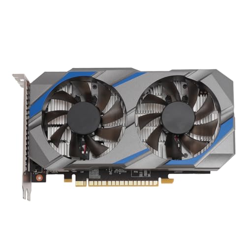 Tangxi GTX1050TI Gaming Grafikkarte, 4 GB GDDR5 128 Bit Grafikkarte mit Leisen Lüftern, Unterstützt PCI Express 2.0 16X, Grafikkarten für Desktop Computer von Tangxi