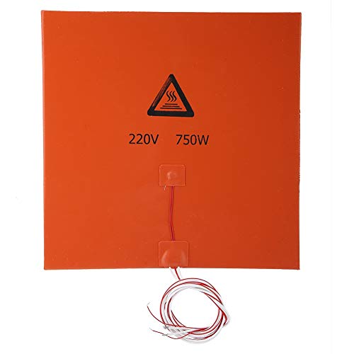 Tangxi Hochtemperaturheizung Pad 12 V 220 V 3D Druckerzubehör Silikon Heißes Bett 120 Watt 200 Watt 600 Watt 750 Watt (Orange 300 * 300mm) von Tangxi