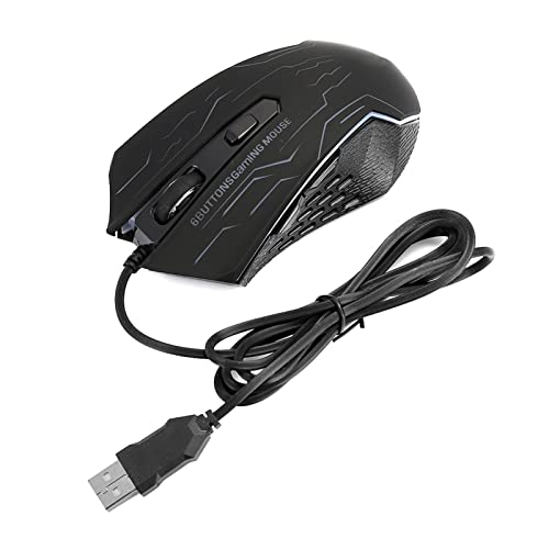 Tangxi Kabelgebundene Gaming-Maus, 3200DPI Silent USB Kabelgebundene Desktop-Maus mit 6-Gang-Einstellung für Laptop/PC/Computer, von Tangxi