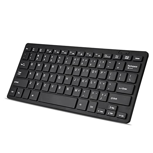 Tangxi Kabelgebundene -USB-Tastatur, Ultradünne Kabelgebundene 78-Tasten-Tastatur für Desktop-Computer Laptop-PC, Kabelgebundene USB-Tastatur (Schwarz) von Tangxi