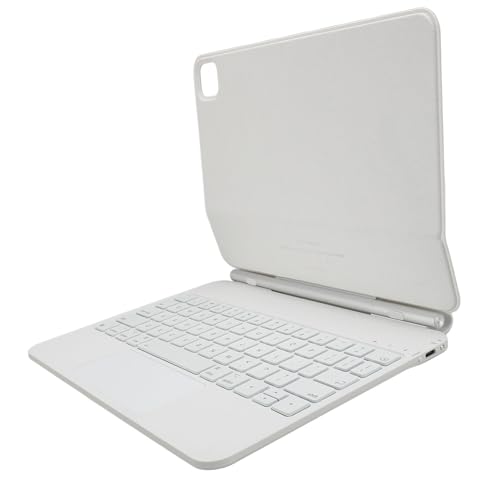 Tangxi Kabellose Tastaturabdeckung, Multi-Touch-Trackpad-kompatibel, Schwebender Freitragender Ständer, Magnetische Tastaturabdeckung aus PU-Leder für Pro (White) von Tangxi