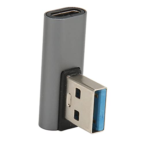 Tangxi USB A Stecker auf USB C Buchse Adapter, 90° Rechtwinkliger USB A auf USB C Adapter aus Aluminiumlegierung, 5 Gbps USB3.0 auf Typ C Adapter für Laptop Telefon PC von Tangxi