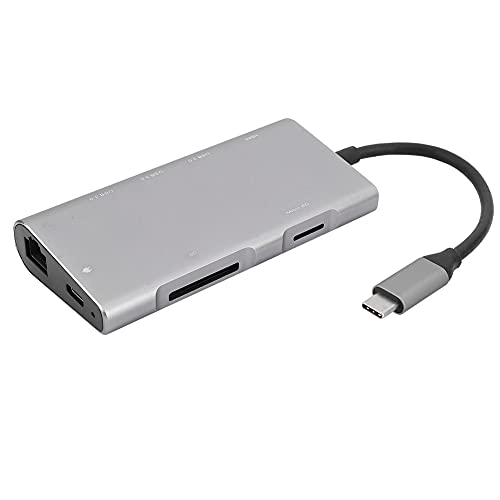 Tangxi USB-C-Dockingstation, Typ-C-zu-HDMI-Hub RJ45 8-in-1-Multiport-Adapter, 4K X 2K HDMI Hochauflösende 6-Gbit/s-Übertragungsrate HDMI/USB3.0/PD/Speicherkarte/Gigabit-Netzwerkanschlussschnittstelle von Tangxi