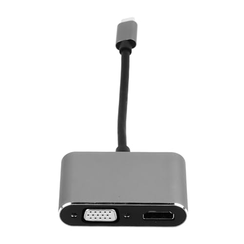 Tangxi USB-C-auf-HD-Multimedia-Schnittstelle-VGA-Adapter, 2-in-1-Multifunktions-HD-Videoausgang-Typ-C-Hub,Langlebig, ABS-Material, Umweltfreundliches Design für Computer und Mobiltelefone von Tangxi