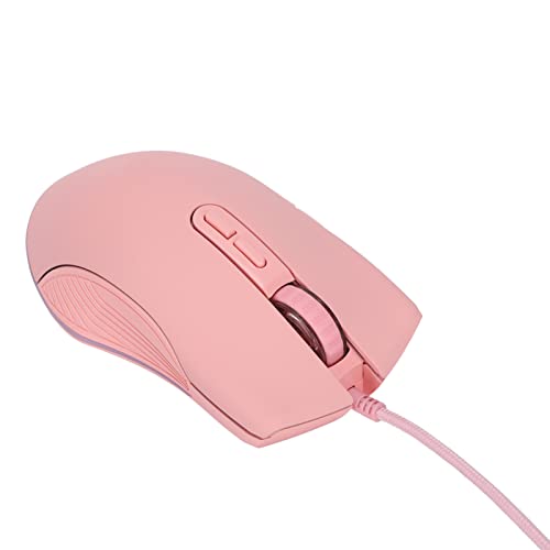 Tangxi USB Pink Mouse, RGB Hintergrundbeleuchtung Laptop PC Gaming Maus, 4 Stufen Einstellbare DPI Ergonomie Gamer Maus für Windows 2000/2003/ ME/XP/Vista/ Win7/ 8/10, für OS X, von Tangxi